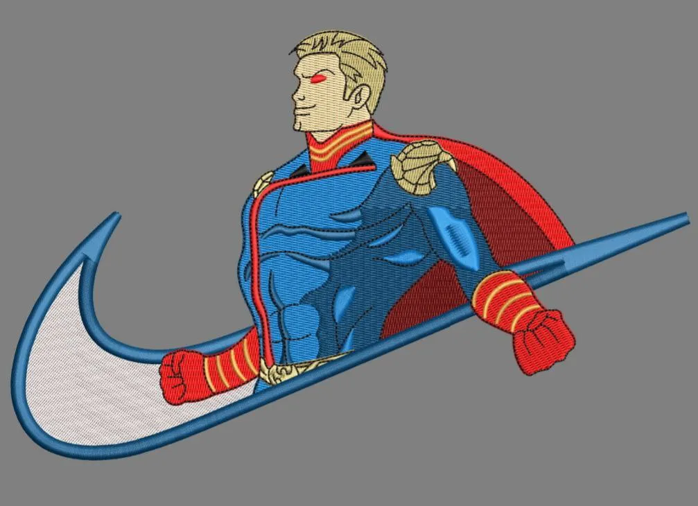  Homelander with Nike Swoosh Embroidery  embroidery pattern preview