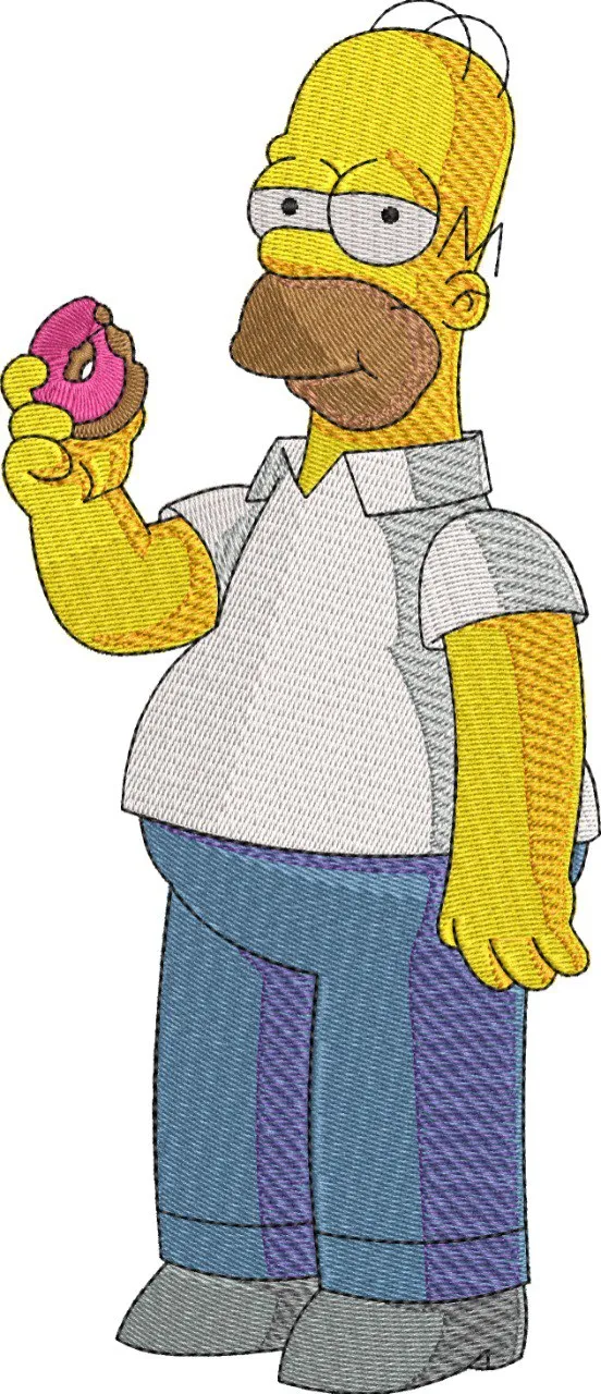 Main preview of  Homer Simpson Holding Pink Donut 