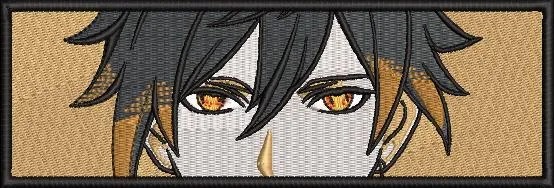 Main preview of  Intense Amber Eyes Anime Embroidery Patch 
