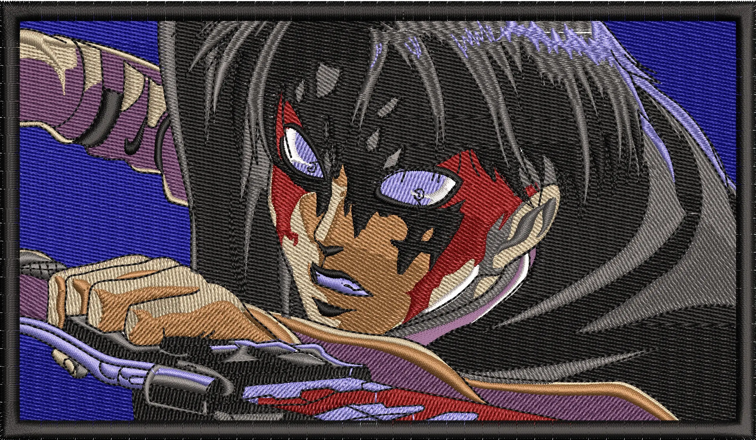 Main preview of  Intense Anime Character with Mask and Motorcycle 