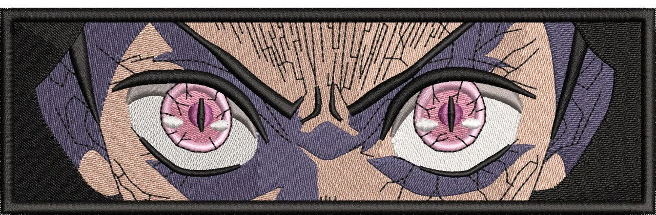  Intense Anime Eyes with Pink Serpent Pupils  embroidery pattern preview