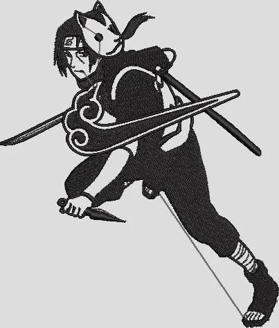  Itachi Uchiha Anbu Black Ops Embroidery  embroidery pattern preview