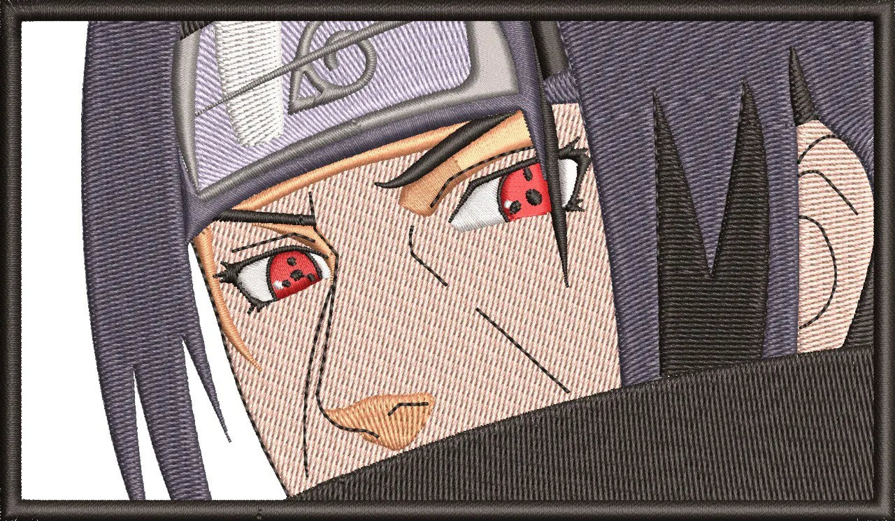  Itachi Uchiha Closeup Embroidery Style  embroidery pattern preview