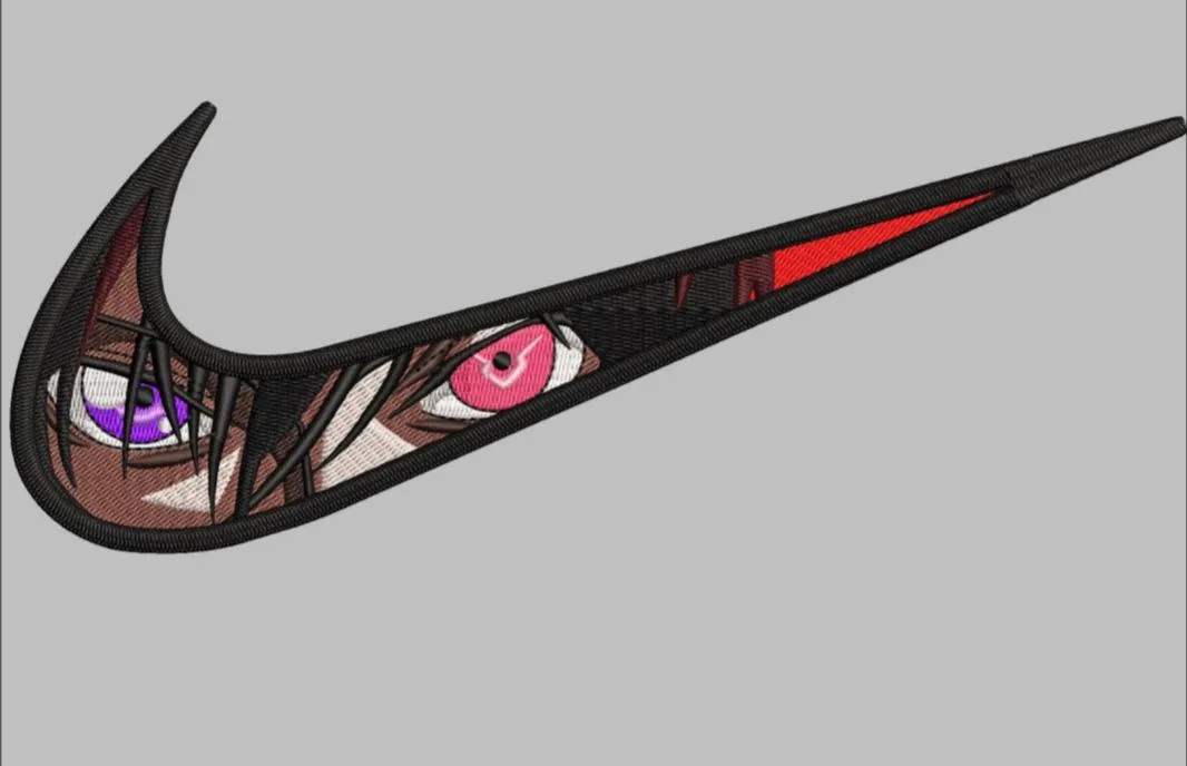  Itachi Uchiha Eyes in Nike Logo  embroidery pattern preview