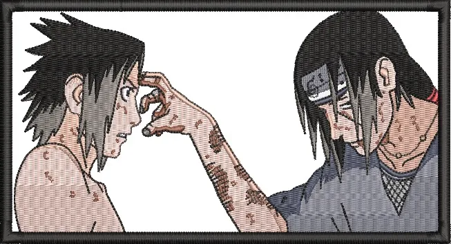  Itachi and Sasuke Final Farewell Gesture  embroidery pattern preview