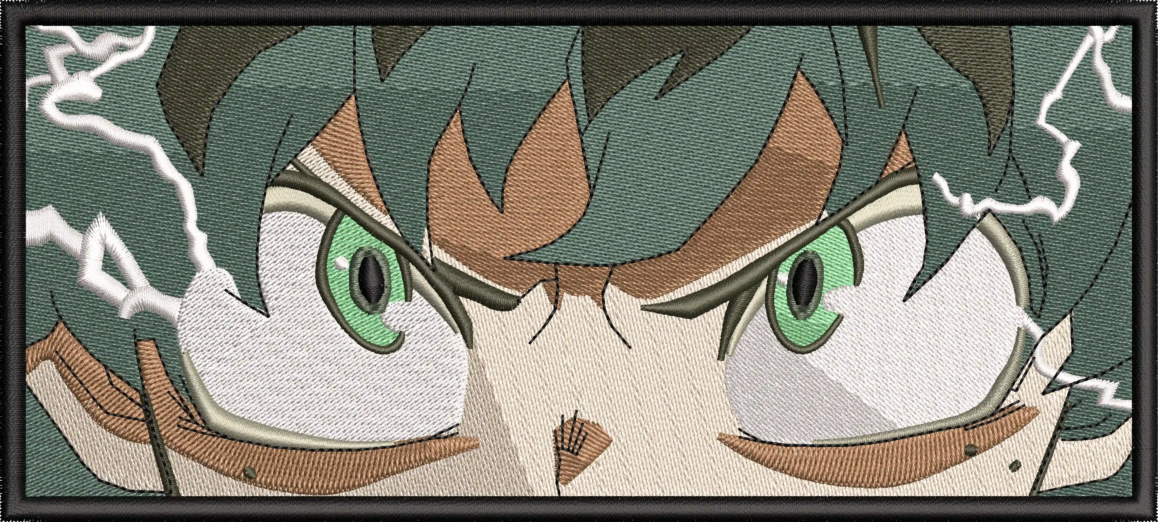  Izuku Midoriya Intense Eyes with Lightning  embroidery pattern preview