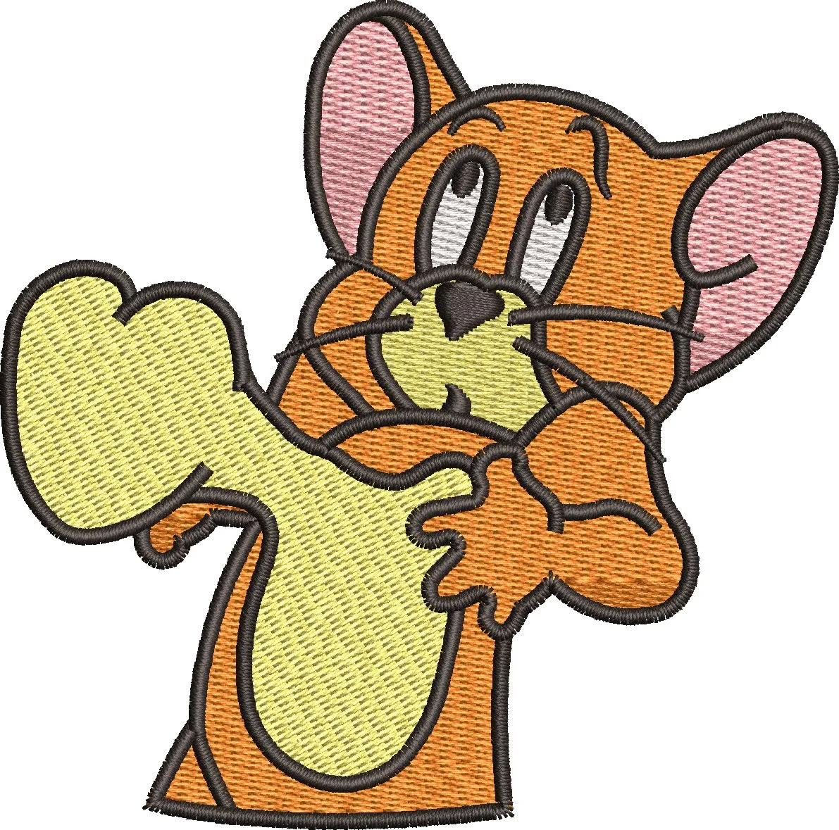 Jerry Embroidered Holding Cheese  embroidery pattern preview