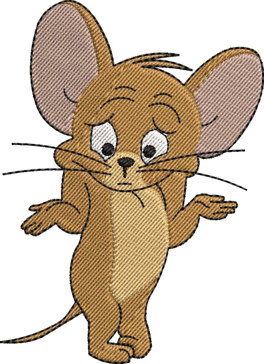  Jerry Shrugging Embroidery Style  embroidery pattern preview