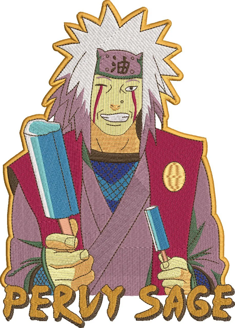  Jiraiya Pervy Sage with Popsicles Embroidery  embroidery pattern preview