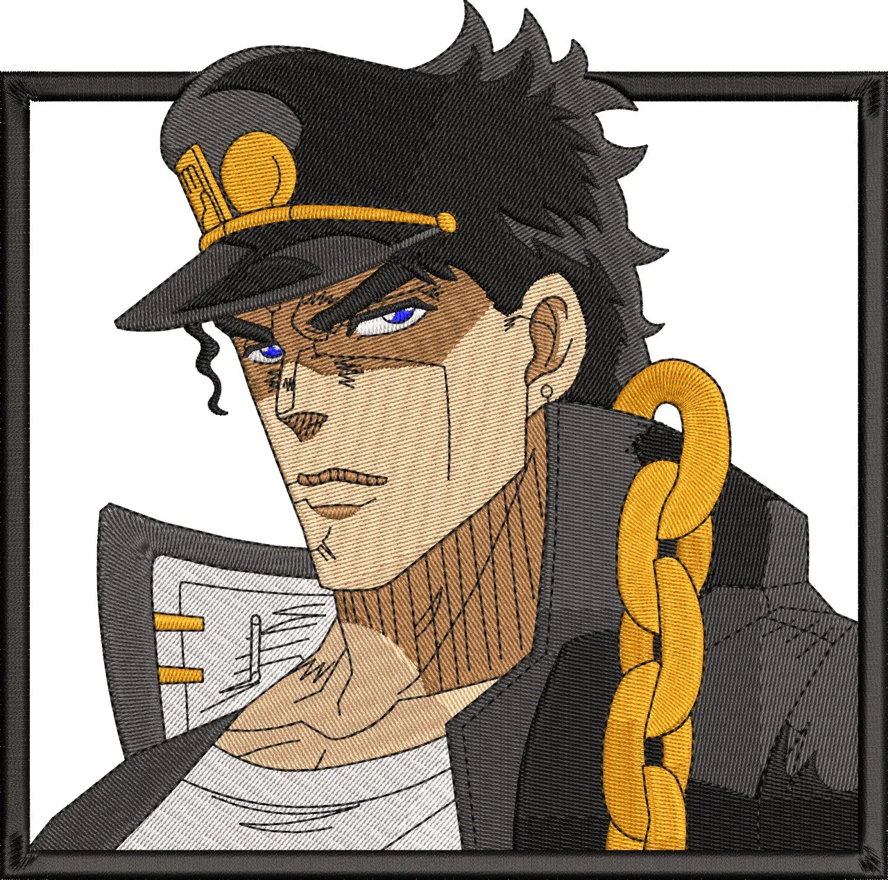  Jotaro Kujo Portrait Embroidery  embroidery pattern preview