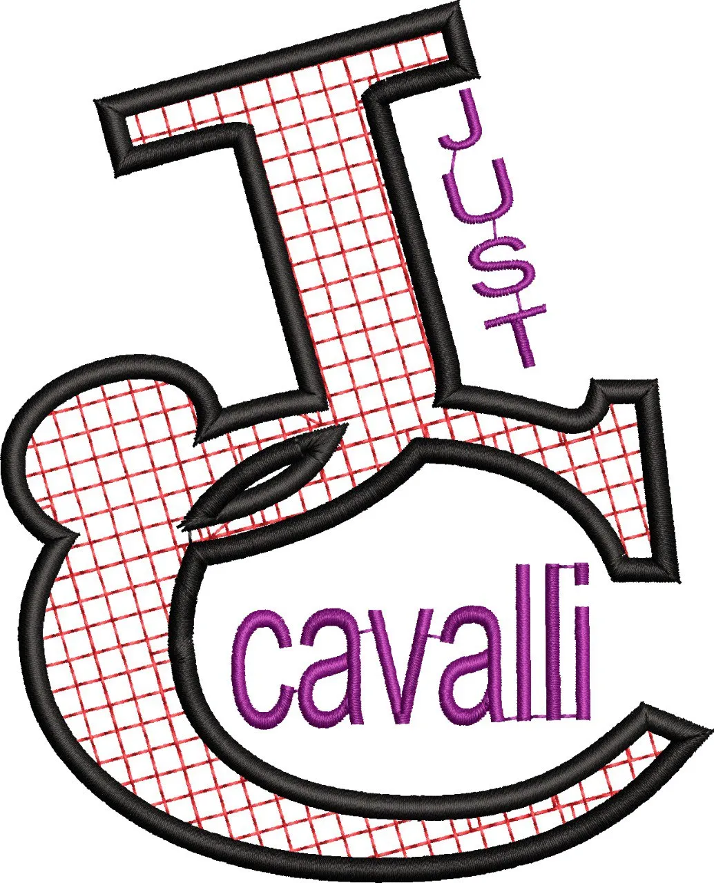  Just Cavalli Grid Letter Logo  embroidery pattern preview