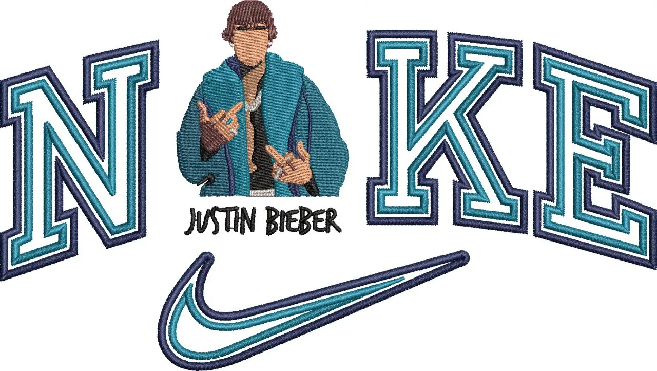  Justin Bieber with Nike Embroidery  embroidery pattern preview