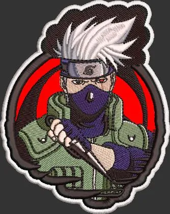  Kakashi Hatake with Kunai Patch  embroidery pattern preview