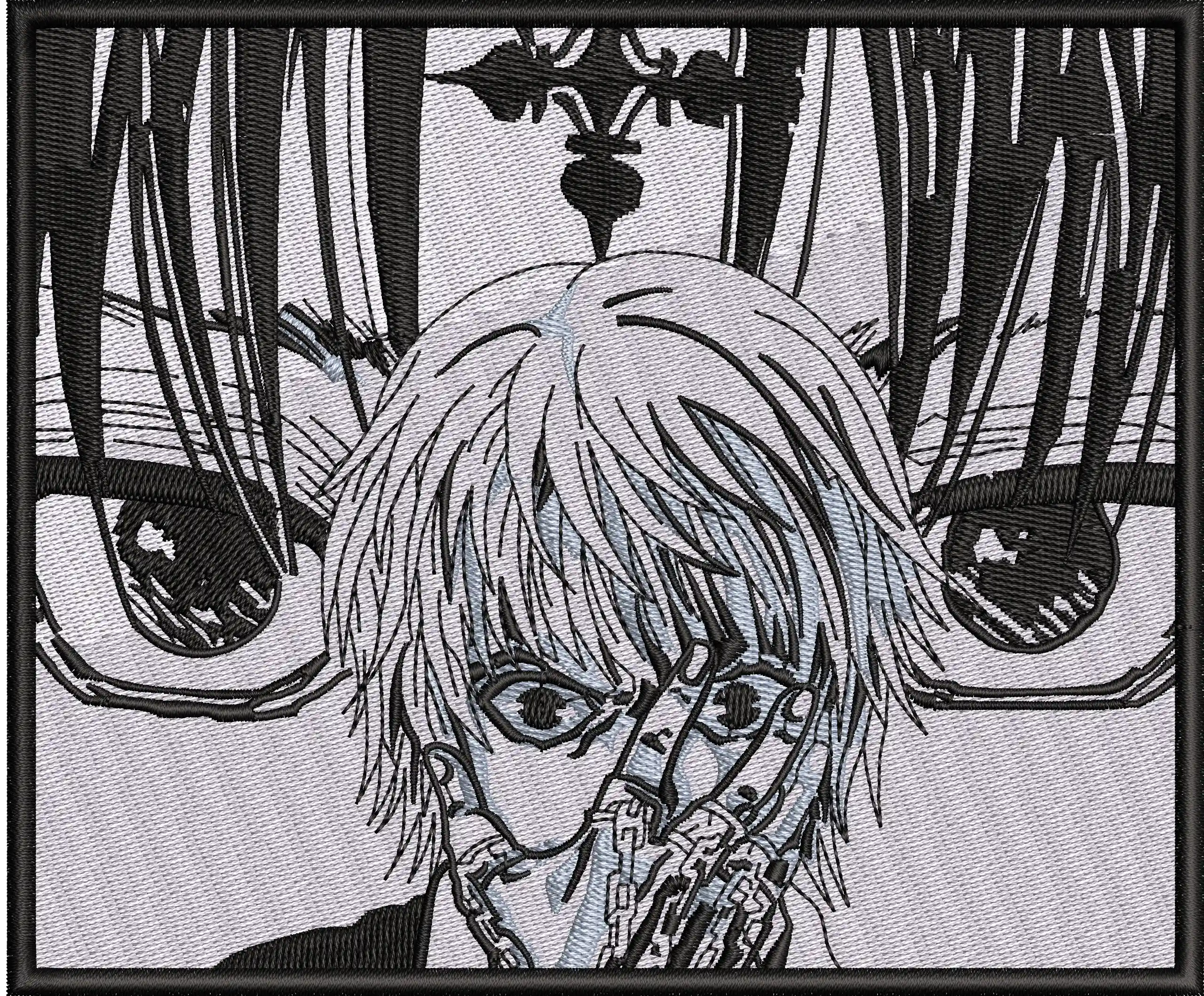  Kaneki Ken with Mask and Ryuk Eyes Death Note Style  embroidery pattern preview
