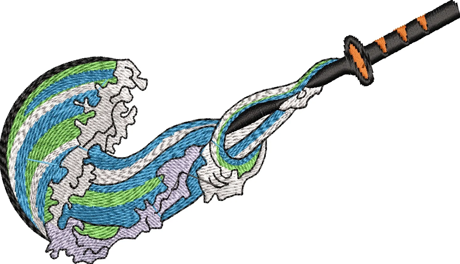 Main preview of  Katana with Stylized Water and Wave Effect 