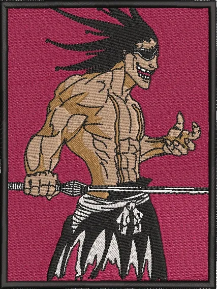 Main preview of  Kenpachi Zaraki with Sword Embroidered Patch 