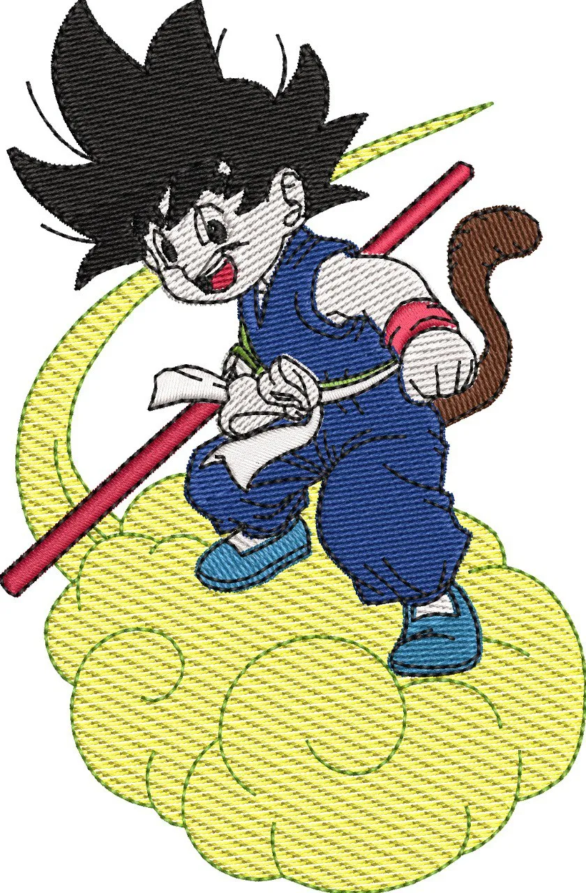 Main preview of  Kid Goku Riding Flying Nimbus 