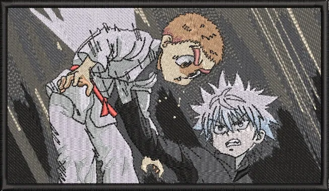  Killua Zoldyck Helps Gon Freecss in Hunter x Hunter  embroidery pattern preview