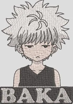Main preview of  Killua Zoldyck With Baka Text 