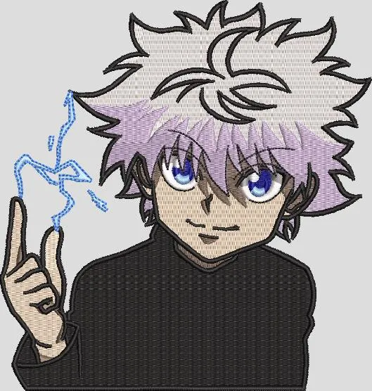  Killua Zoldyck with Lightning Finger  embroidery pattern preview
