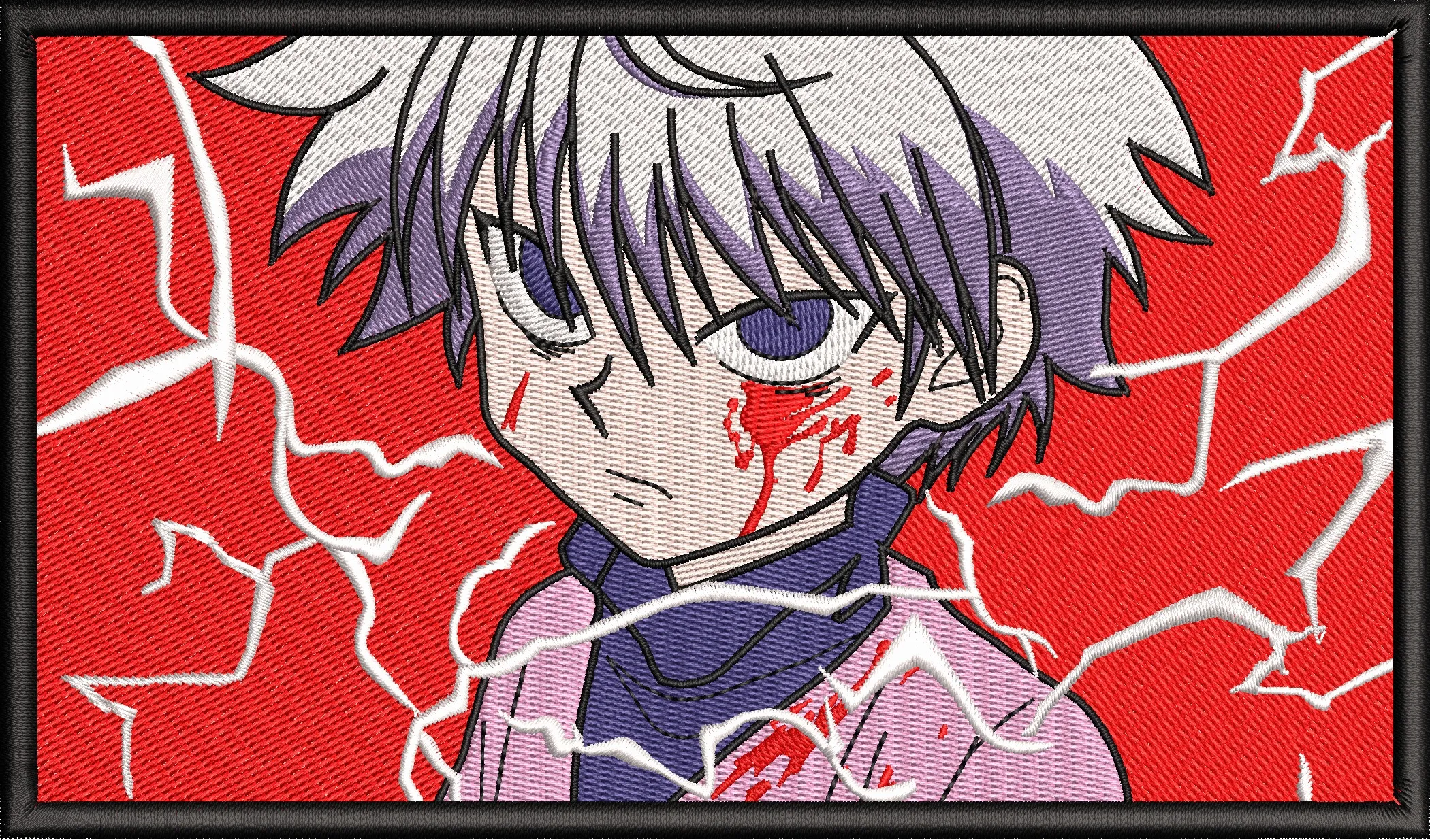  Killua Zoldyck with Lightning and Blood  embroidery pattern preview