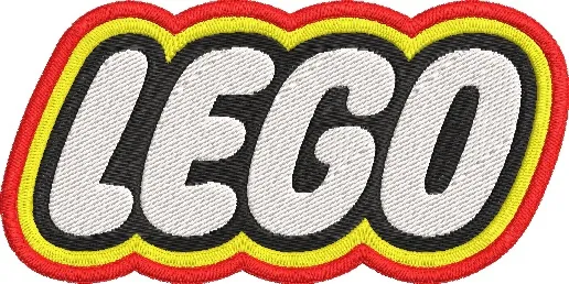  LEGO Logo Embroidered Patch  embroidery pattern preview