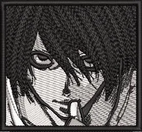  L from Death Note Embroidered Portrait  embroidery pattern preview
