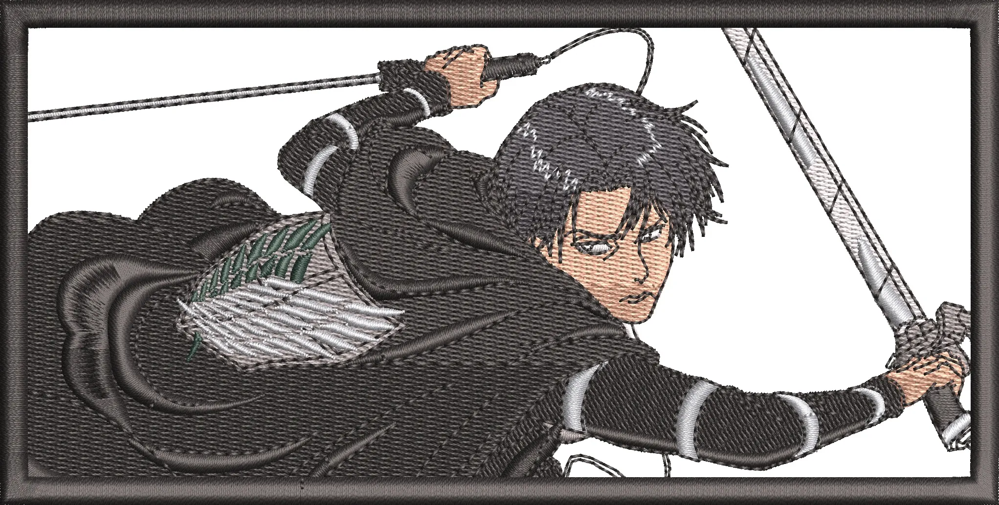 Main preview of  Levi Ackerman Attack Pose Embroidery 