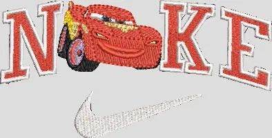  Lightning McQueen Nike Parody Logo  embroidery pattern preview