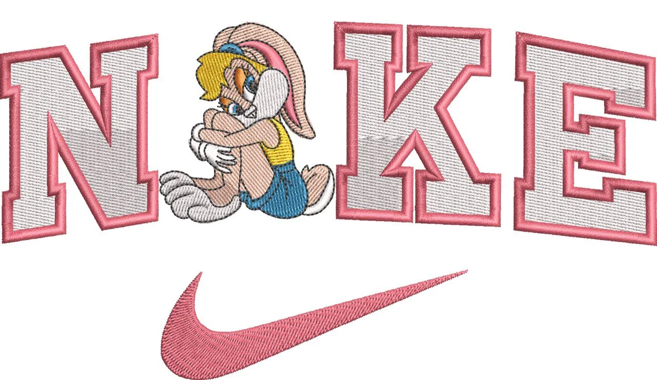 Main preview of  Lola Bunny Sitting in Nike Logo Style 
