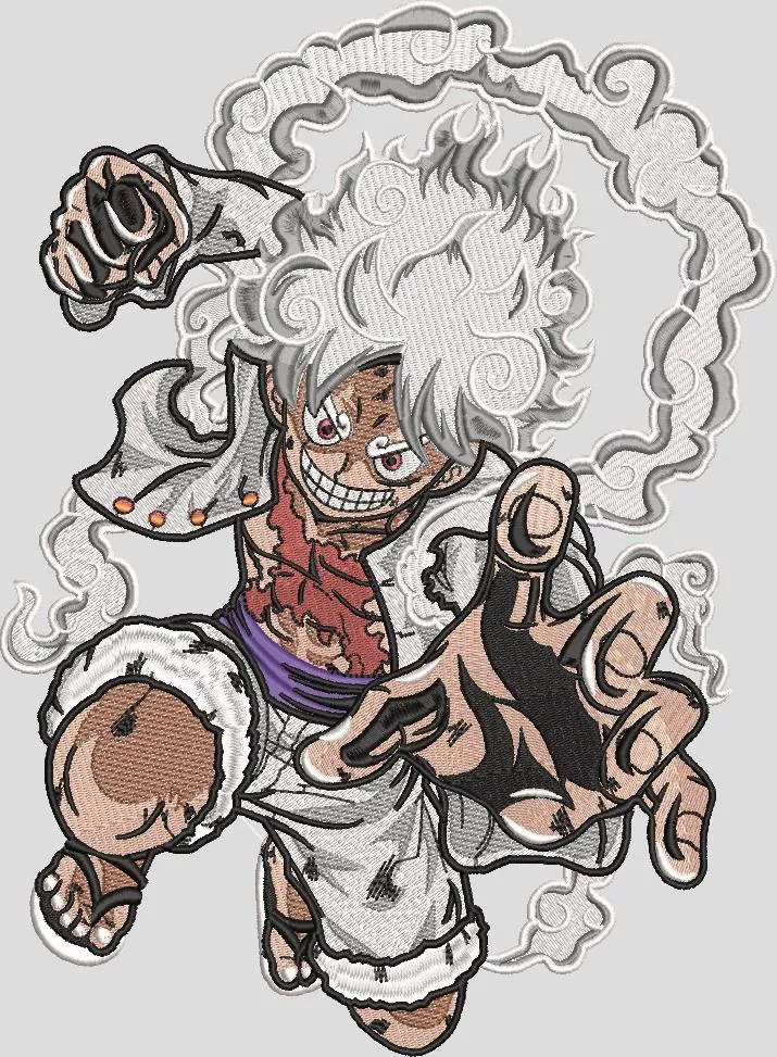 Main preview of  Luffy Gear Fifth Jump Embroidery Style 