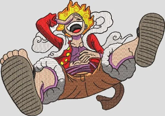  Luffy Gear Fifth Laughing Embroidery  embroidery pattern preview