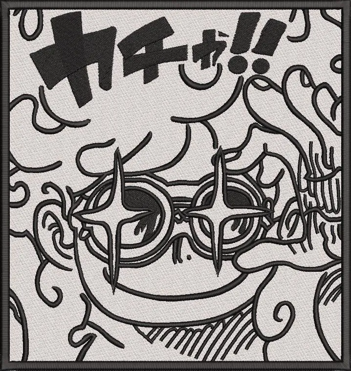 Luffy Gear Fifth Manga Style Embroidery  embroidery pattern preview