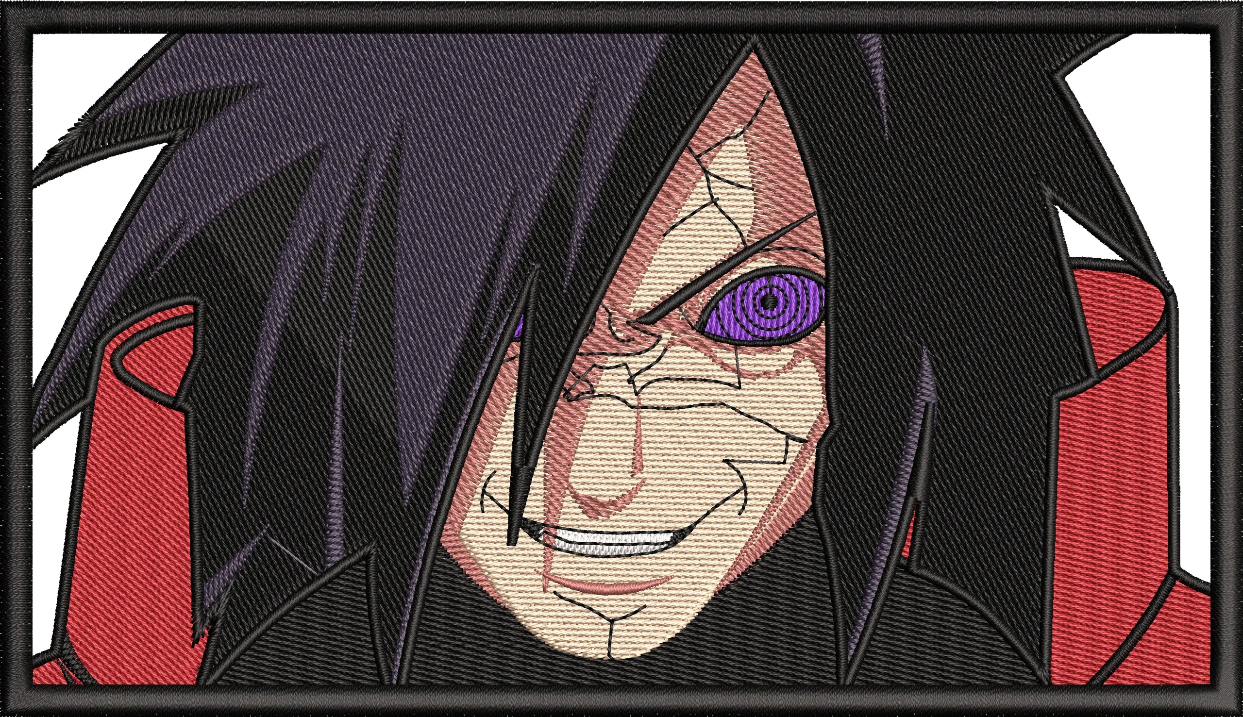  Madara Uchiha Smirking with Rinnegan Eyes  embroidery pattern preview