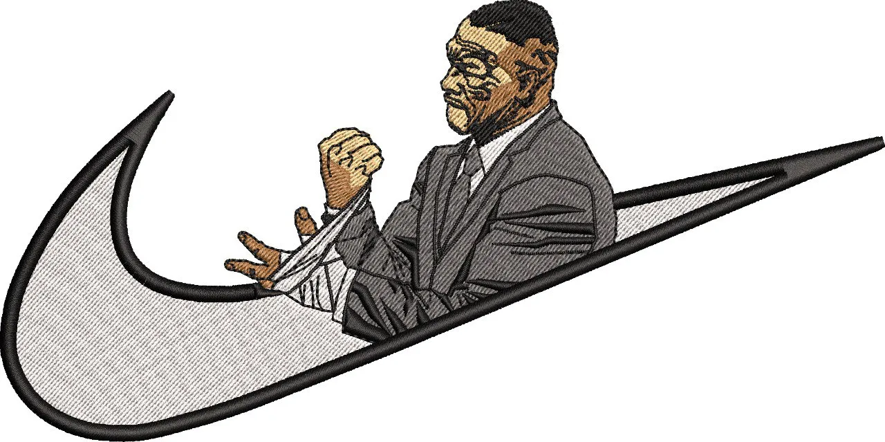  Man in Suit inside Nike Swoosh  embroidery pattern preview