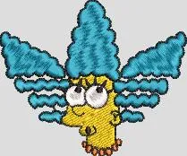  Marge Simpson Cannabis Leaf Mashup  embroidery pattern preview