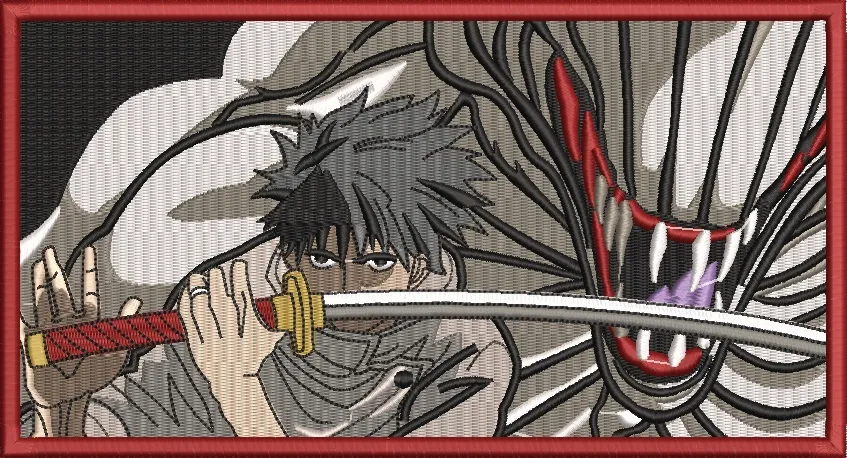  Megumi Fushiguro with Divine Dog from Jujutsu Kaisen  embroidery pattern preview