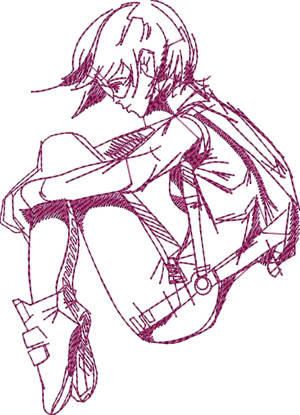 Main preview of  Melancholic Anime Character Sketch 