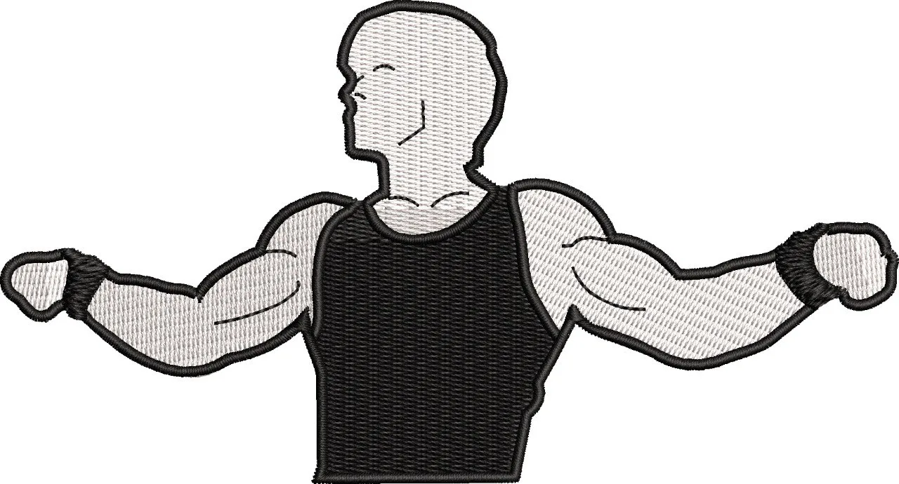 Main preview of  Muscular Boxer Silhouette in Black Tank 