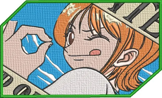 Main preview of  Nami Winking Wanted Poster Patch Style 