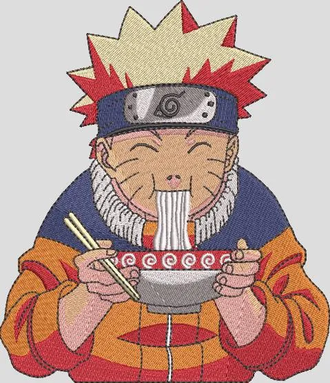  Naruto Eating Ramen Embroidery Art  embroidery pattern preview