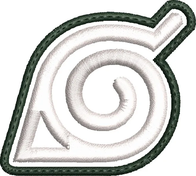  Naruto Konoha Leaf Village Symbol Embroidery  embroidery pattern preview