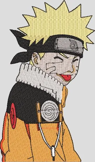 Main preview of  Naruto Uzumaki Embroidered Style Laughing Pose 