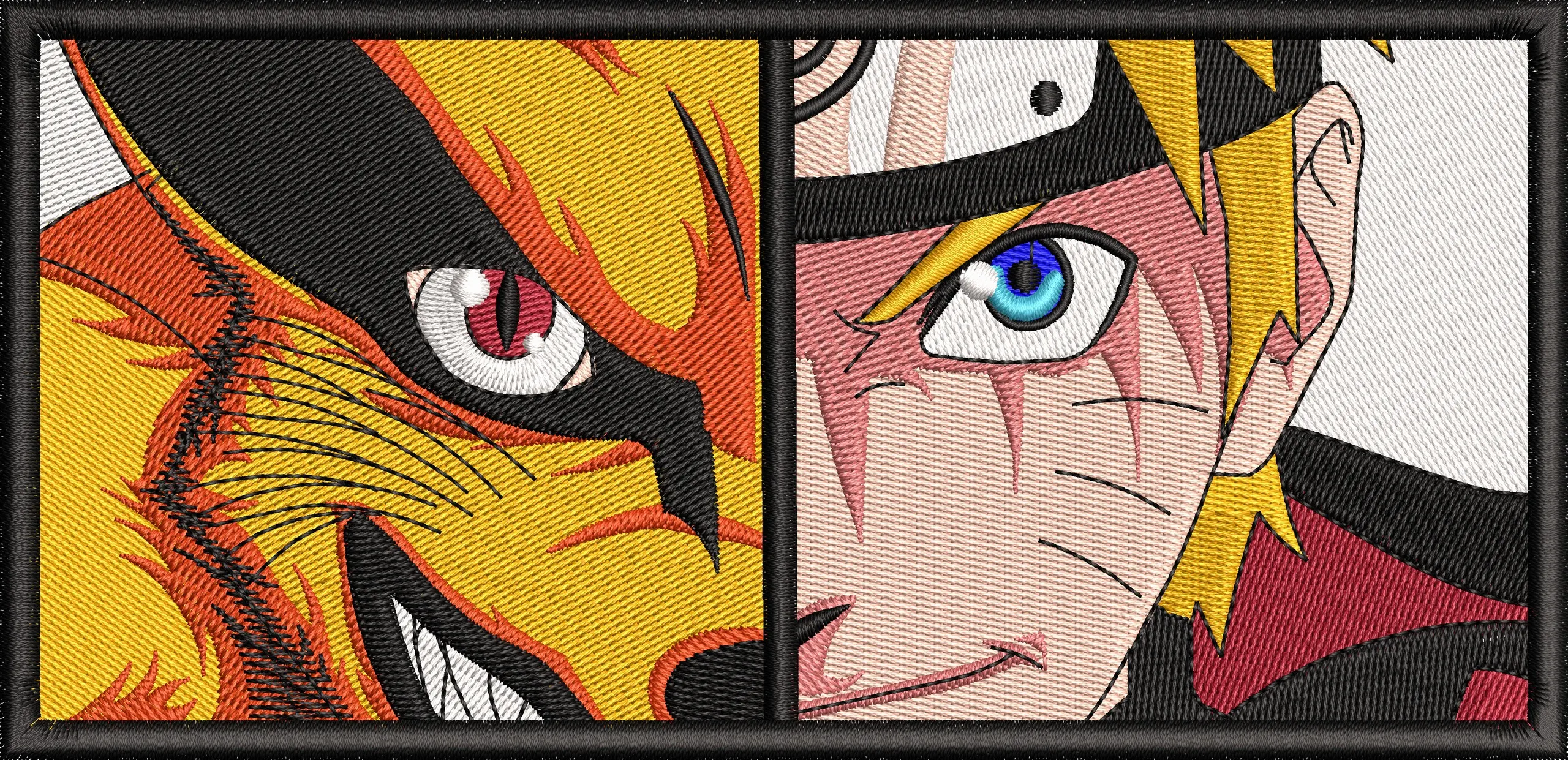 Main preview of  Naruto and Kurama Split Face Patch 