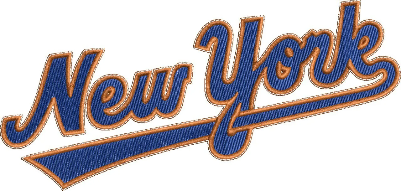  New York Script Patch  embroidery pattern preview
