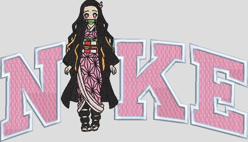 Main preview of  Nezuko Kamado with Nike Logo 