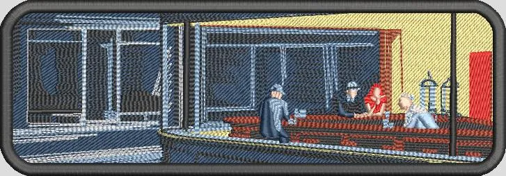 Main preview of  Nighthawks Diner Embroidered Patch 