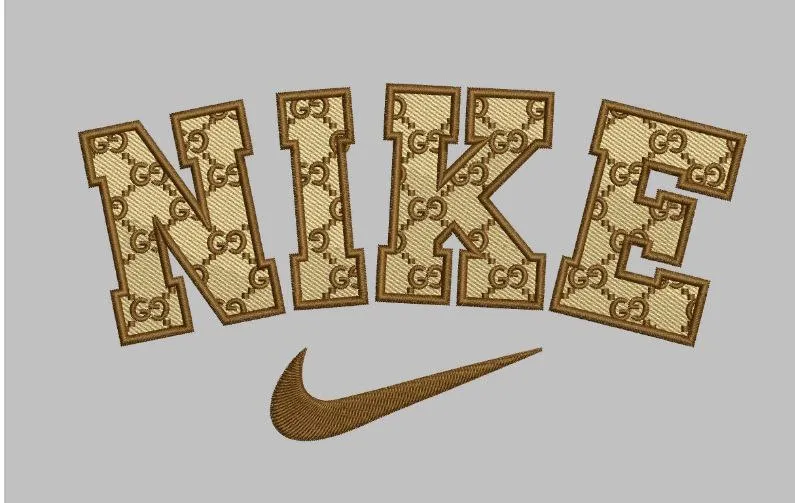  Nike Gucci Pattern Embroidery  embroidery pattern preview