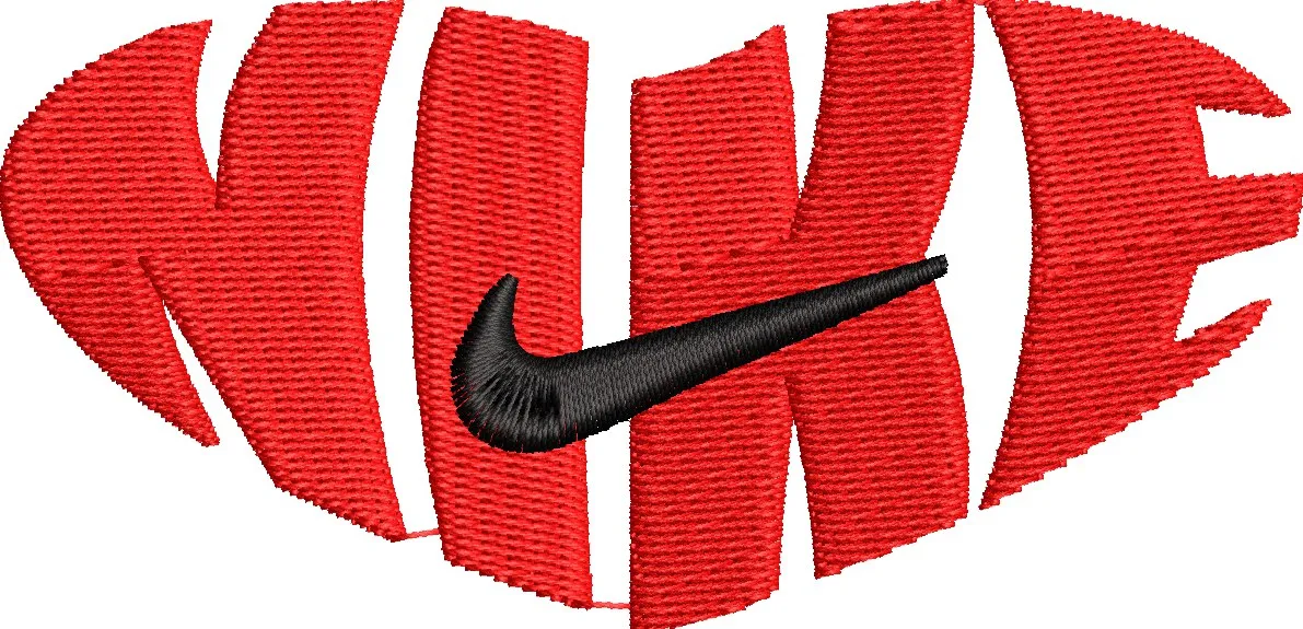  Nike Logo Red Letters Heart Shape  embroidery pattern preview