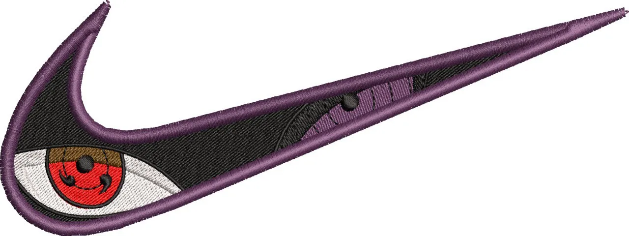  Nike Logo with Sasuke Mangekyou Sharingan Eye  embroidery pattern preview